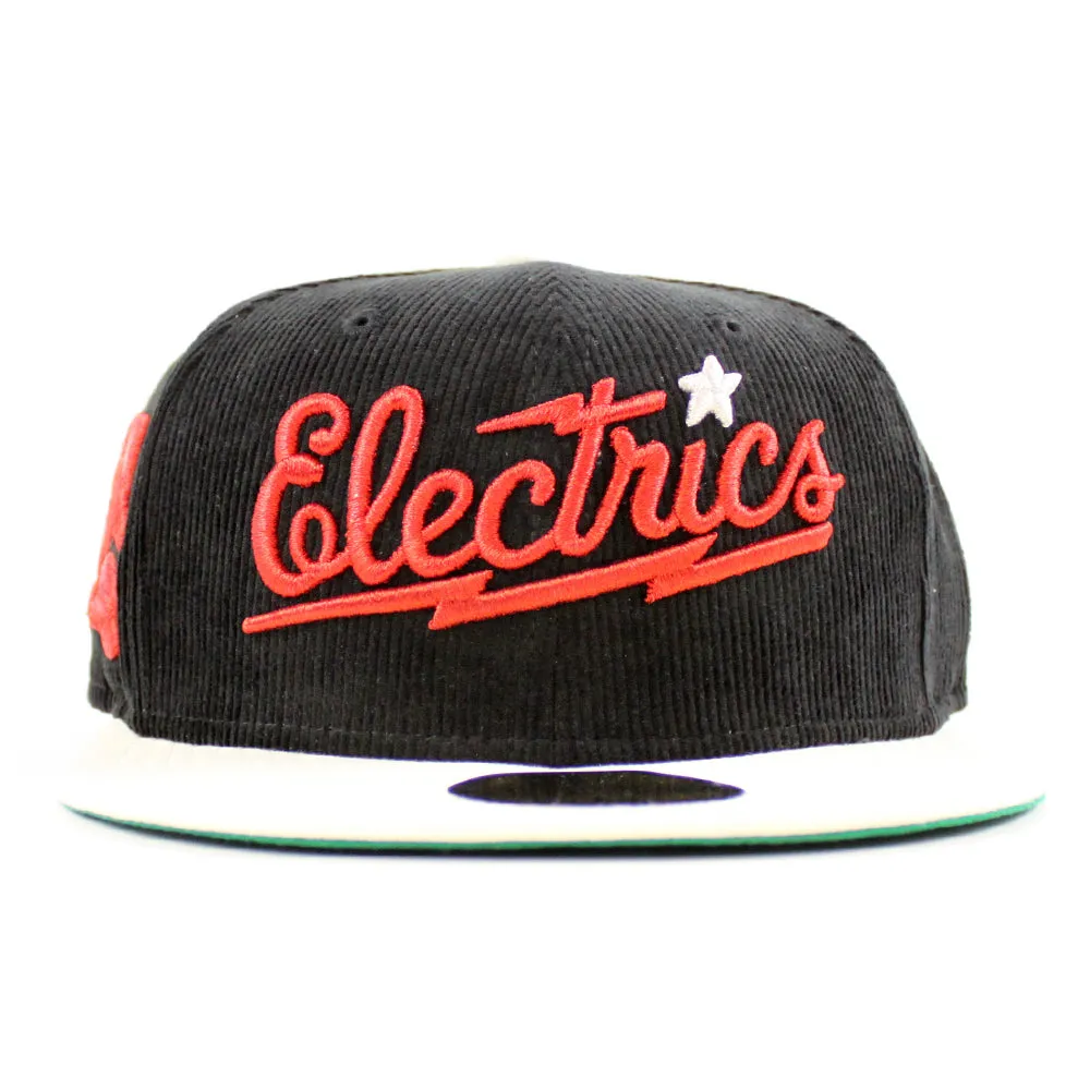 GREAT FALLS ELECTRICS New Era 59Fifty Fitted Hat (Black Chrome White Green Under Brim)