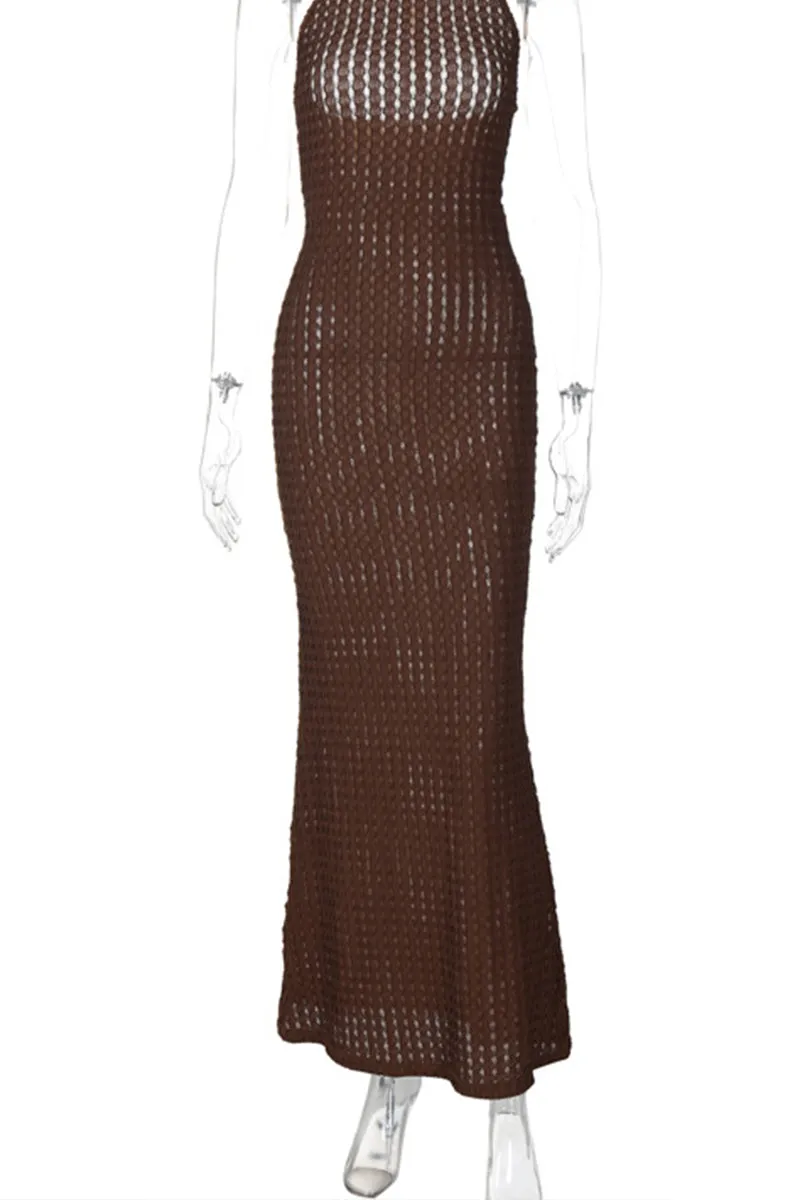 HBP1062 Rib-Knit Maxi Dress