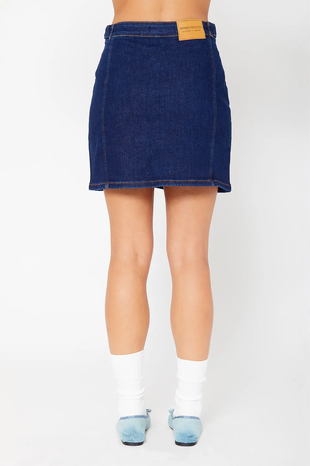 High-rise midi cargo skirt