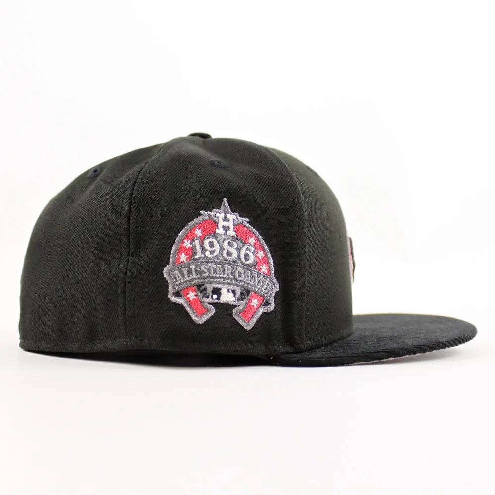 Houston Astros 1989 All Star Game New Era 59Fifty Fitted Hat (Black Corduroy Gray Under Brim)