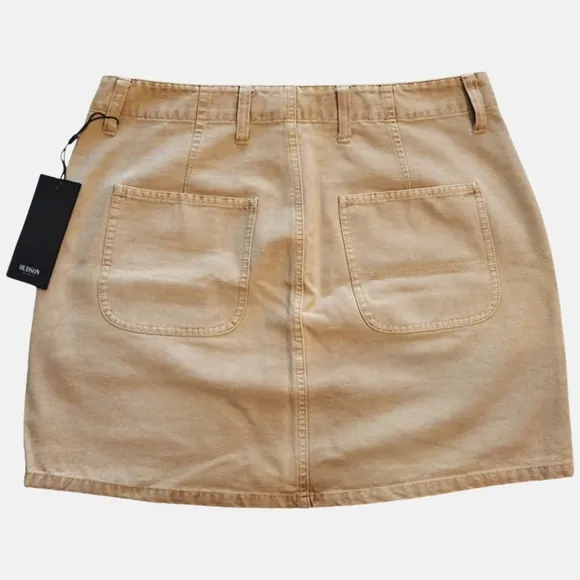 HUDSON Jeans 'Hunter' Mini Skirt with Cargo Pocket, Faded Bronze Color, Size 29