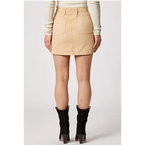 HUDSON Jeans 'Hunter' Mini Skirt with Cargo Pocket, Faded Bronze Color, Size 29