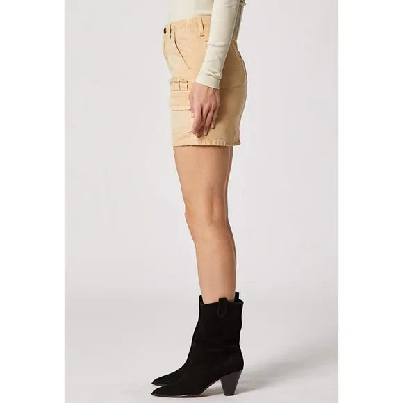 HUDSON Jeans 'Hunter' Mini Skirt with Cargo Pocket, Faded Bronze Color, Size 29