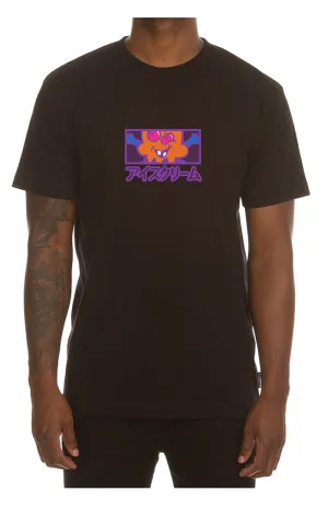 Icecream Crop Black Tee
