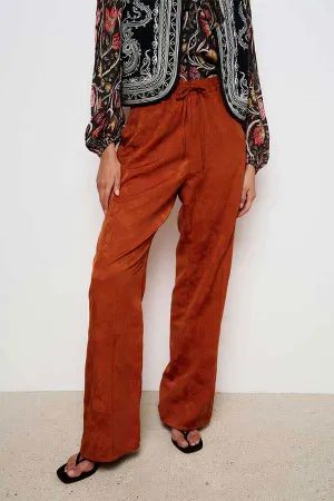 INGRID BRIQUE ELASTICATED CORDUROY TROUSER