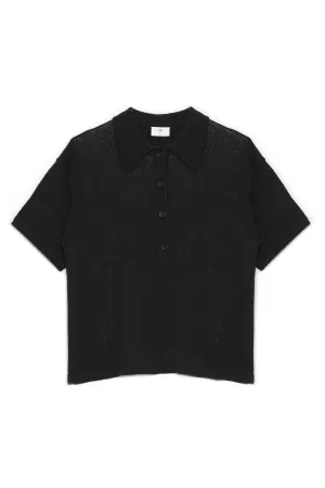 IVER KNIT POLO SHIRT BLACK