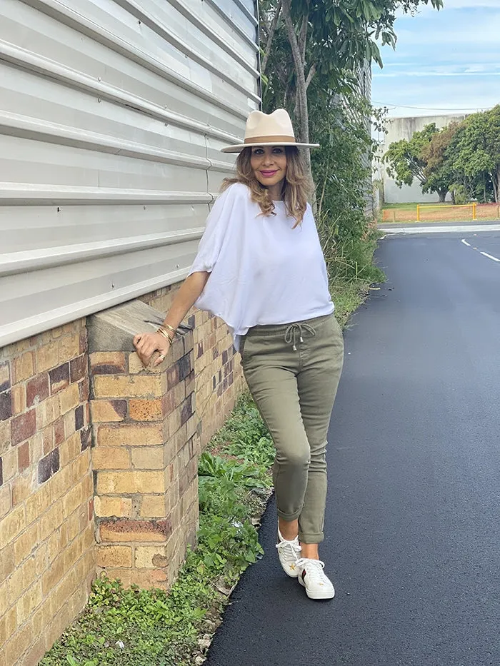 Khaki Cargo Jogger Pants