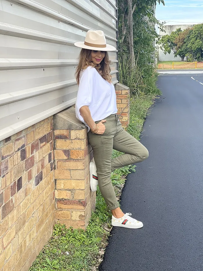 Khaki Cargo Jogger Pants