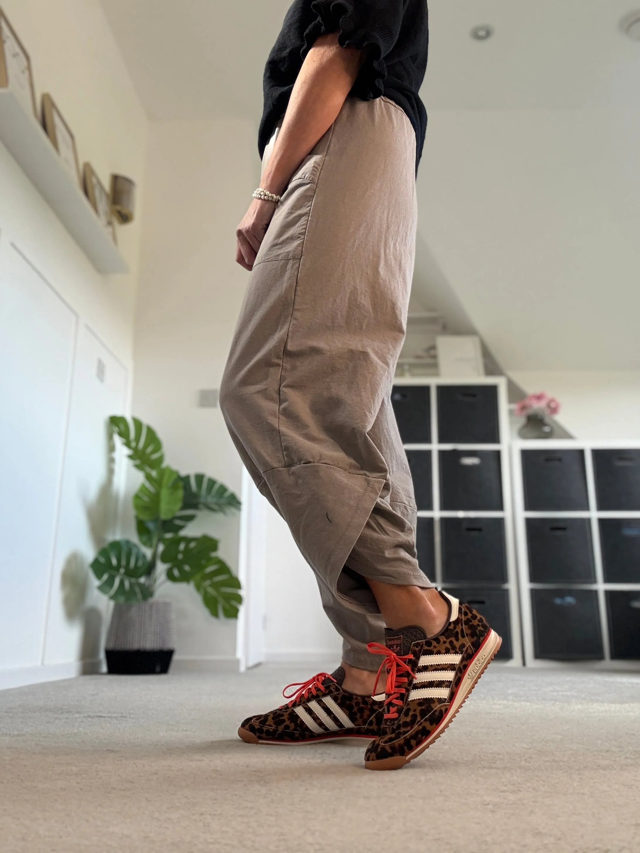 Khaki Slim Barrel Cargo Joggers