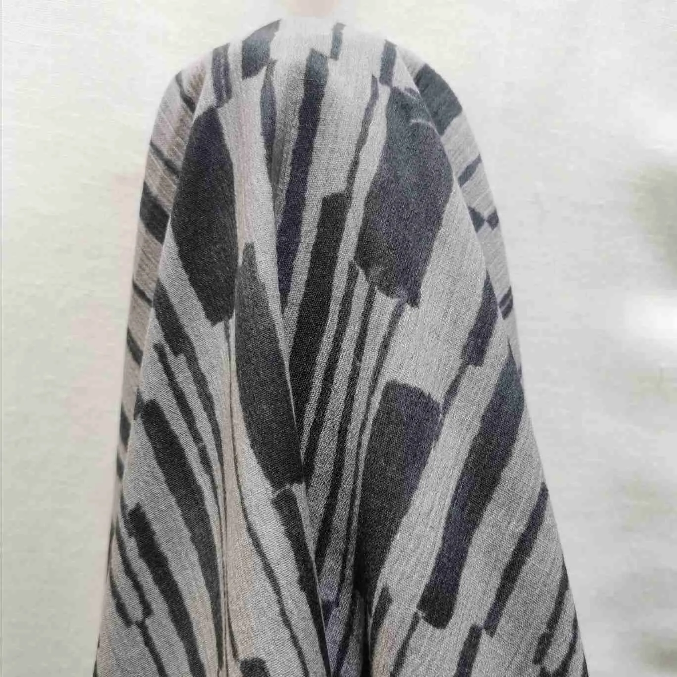 Kokka Cotton Gauze, Tréfle Charcoal