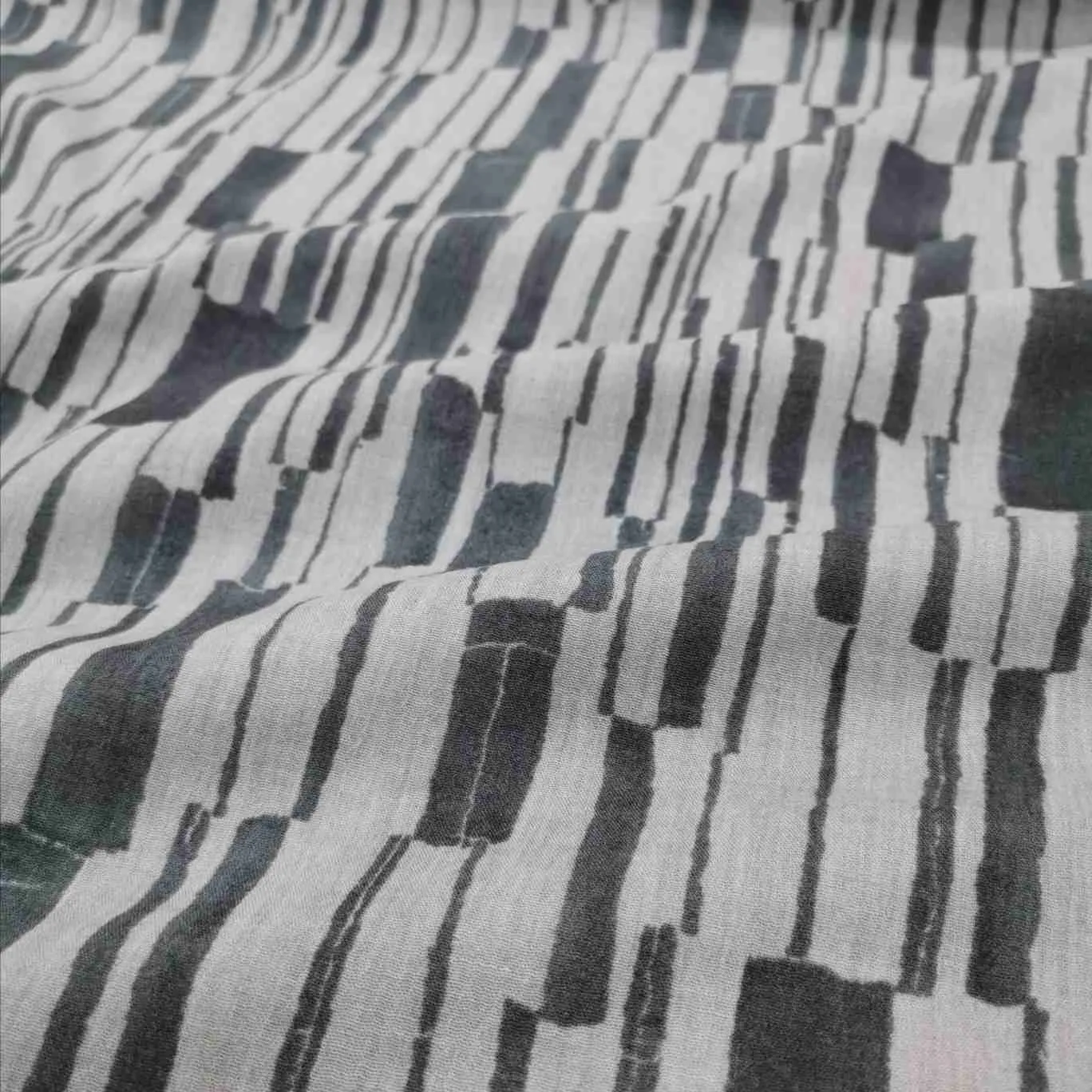 Kokka Cotton Gauze, Tréfle Charcoal