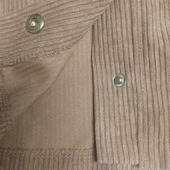 LF One Way Corduroy Snap Button Front Skirt