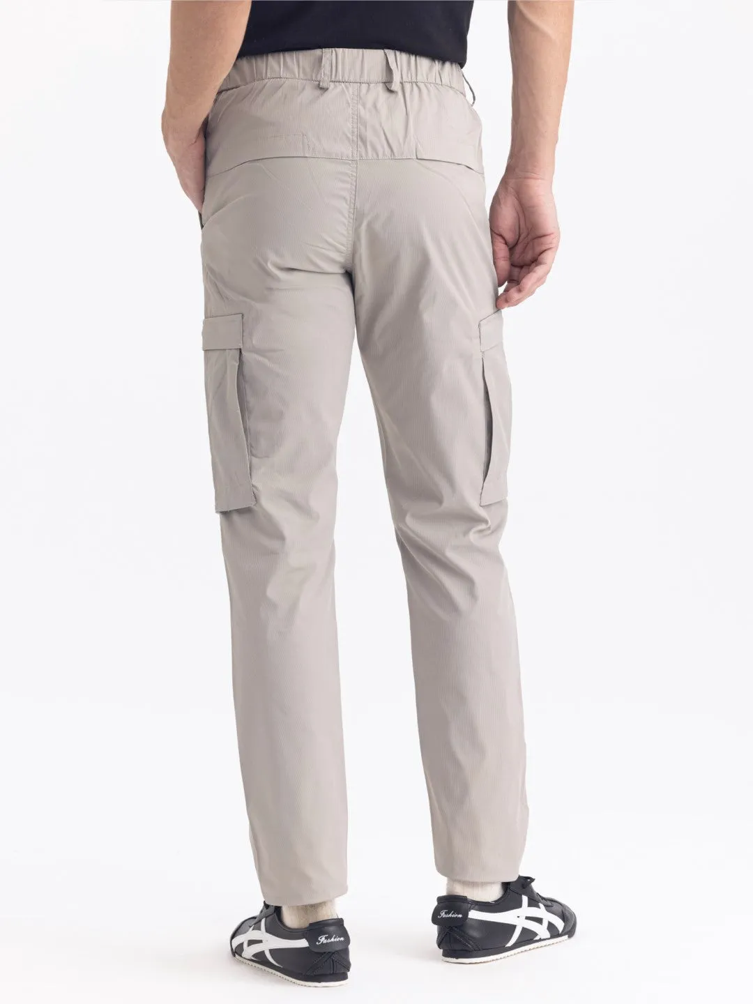 Light Grey Plain Cargo Pants