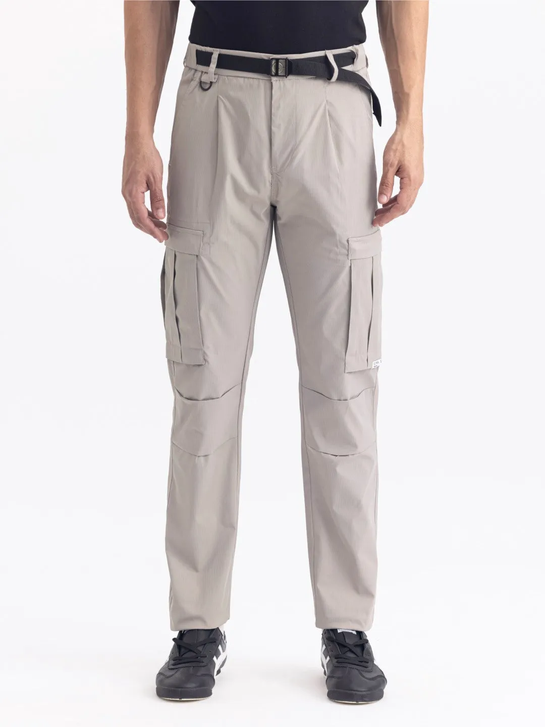 Light Grey Plain Cargo Pants