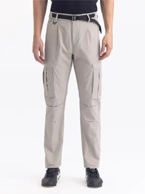 Light Grey Plain Cargo Pants