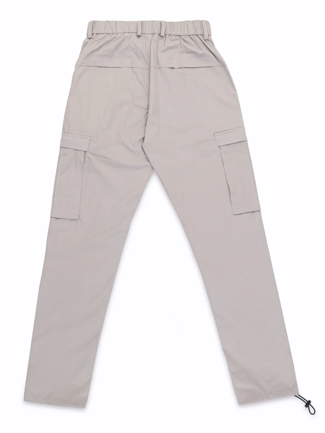 Light Grey Plain Cargo Pants