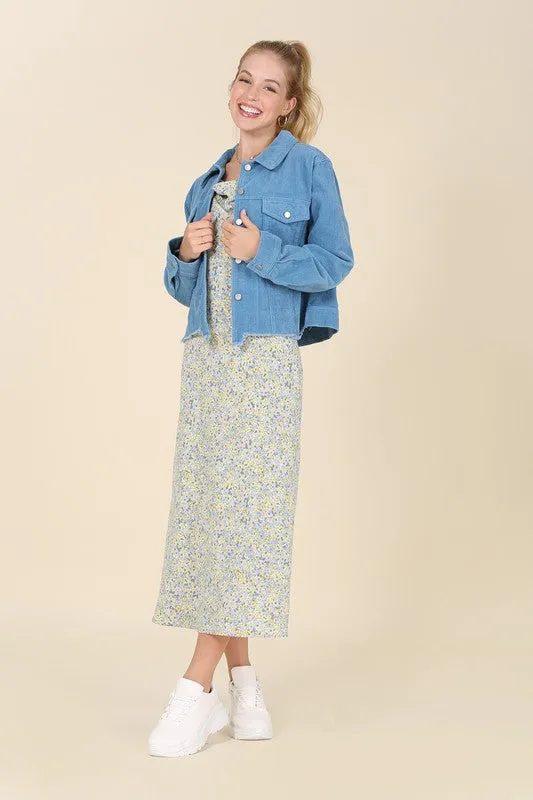 Lilou Frayed corduroy jacket