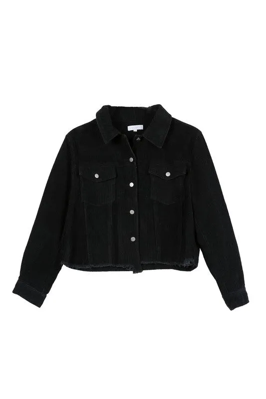Lilou Frayed corduroy jacket