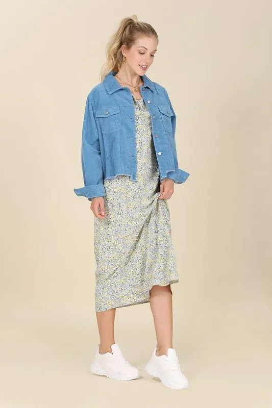 Lilou Frayed corduroy jacket