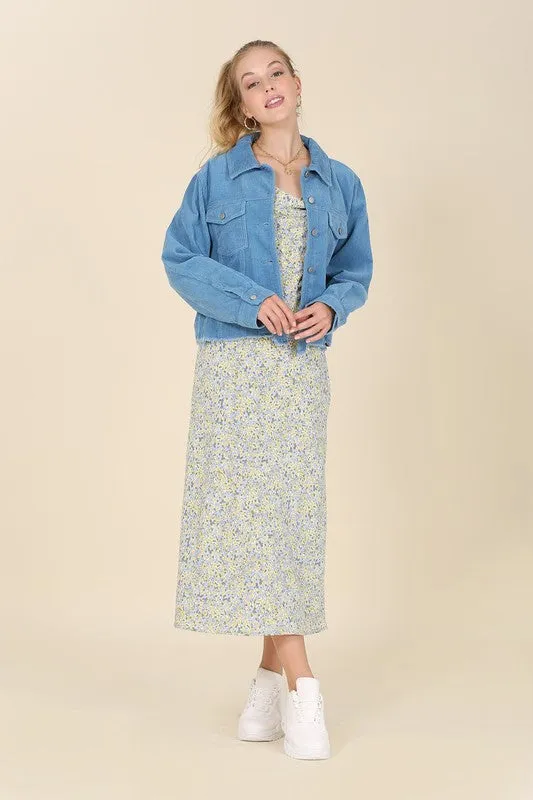 Lilou Frayed corduroy jacket