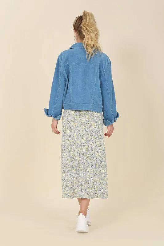 Lilou Frayed corduroy jacket