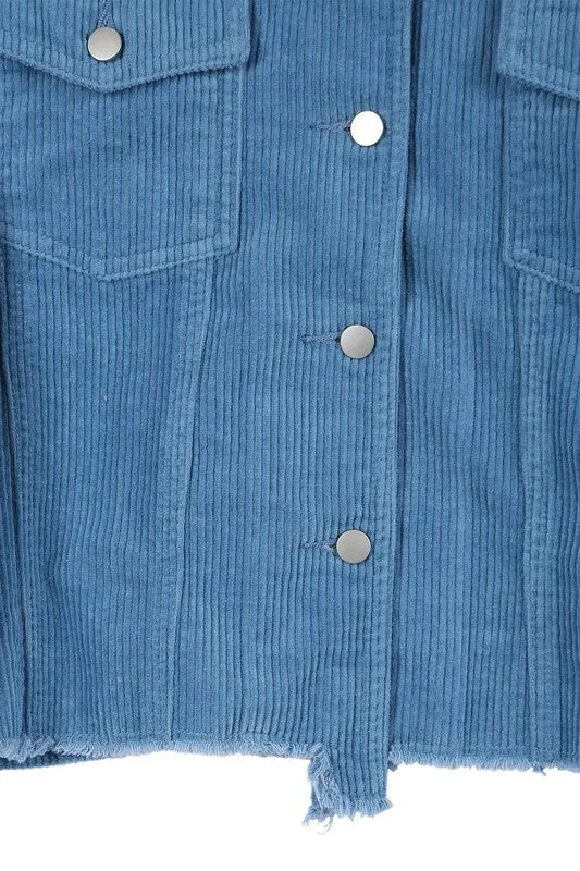 Lilou Frayed corduroy jacket
