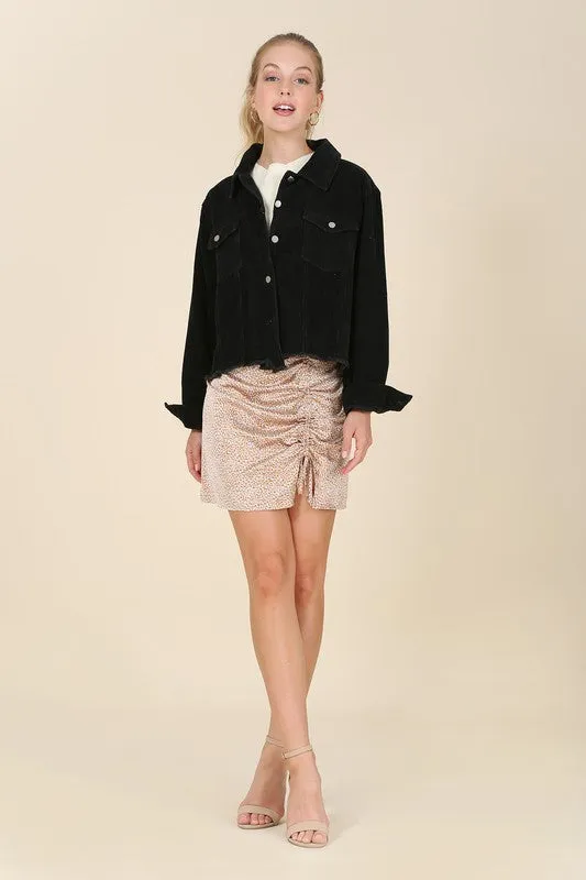Lilou Frayed corduroy jacket