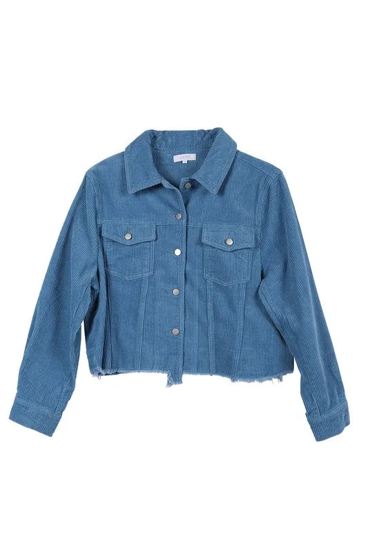 Lilou Frayed corduroy jacket