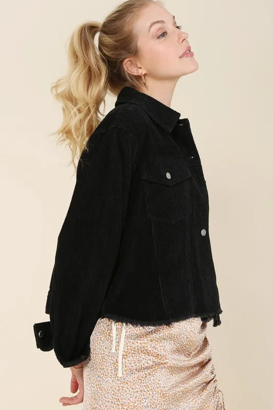Lilou Frayed corduroy jacket
