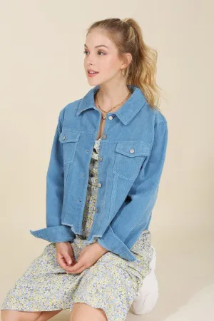 Lilou Frayed corduroy jacket