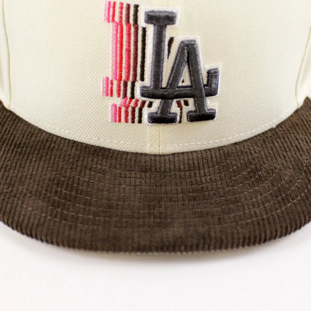 Los Angeles Dodgers World Series Champions 2022 New Era 59Fifty Fitted Hat (Chrome White Walnut Corduroy Gray Under Brim)