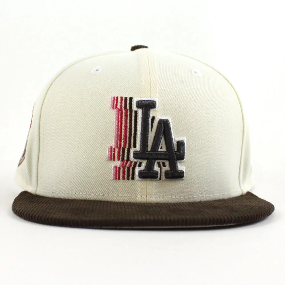 Los Angeles Dodgers World Series Champions 2022 New Era 59Fifty Fitted Hat (Chrome White Walnut Corduroy Gray Under Brim)