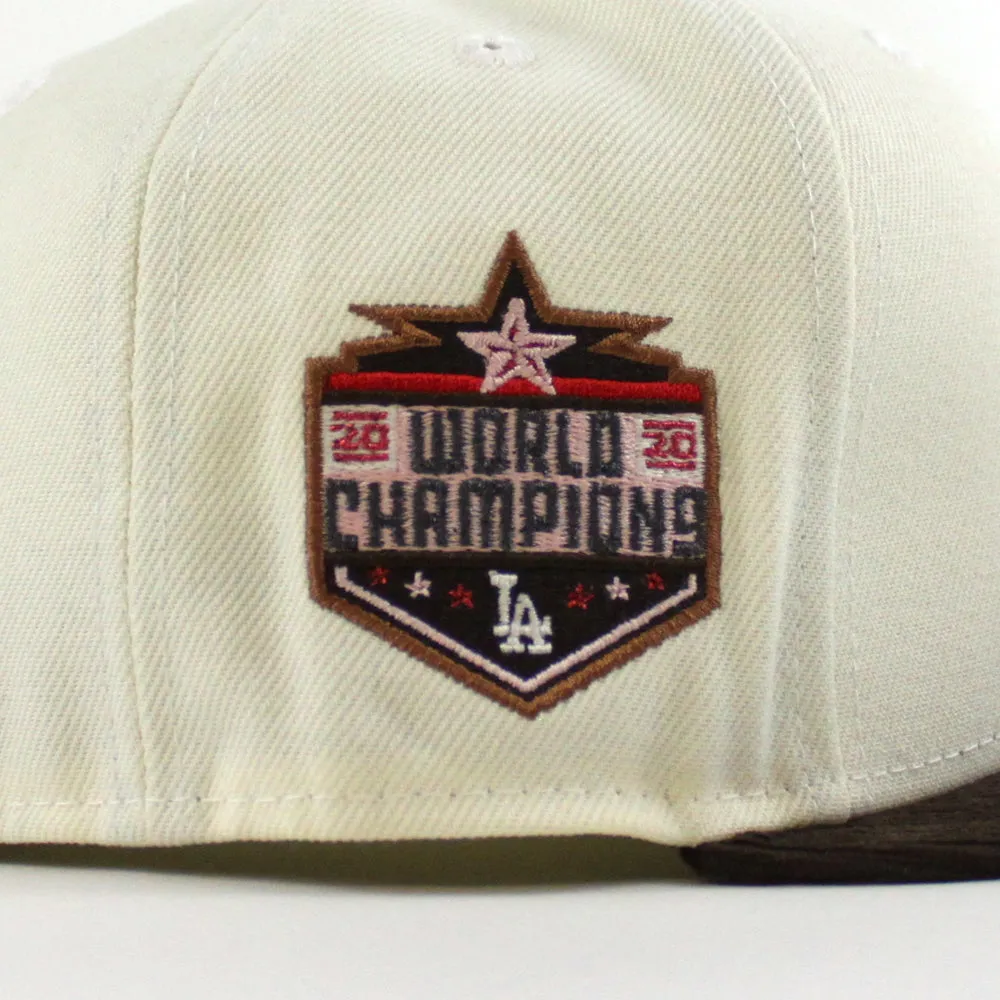 Los Angeles Dodgers World Series Champions 2022 New Era 59Fifty Fitted Hat (Chrome White Walnut Corduroy Gray Under Brim)