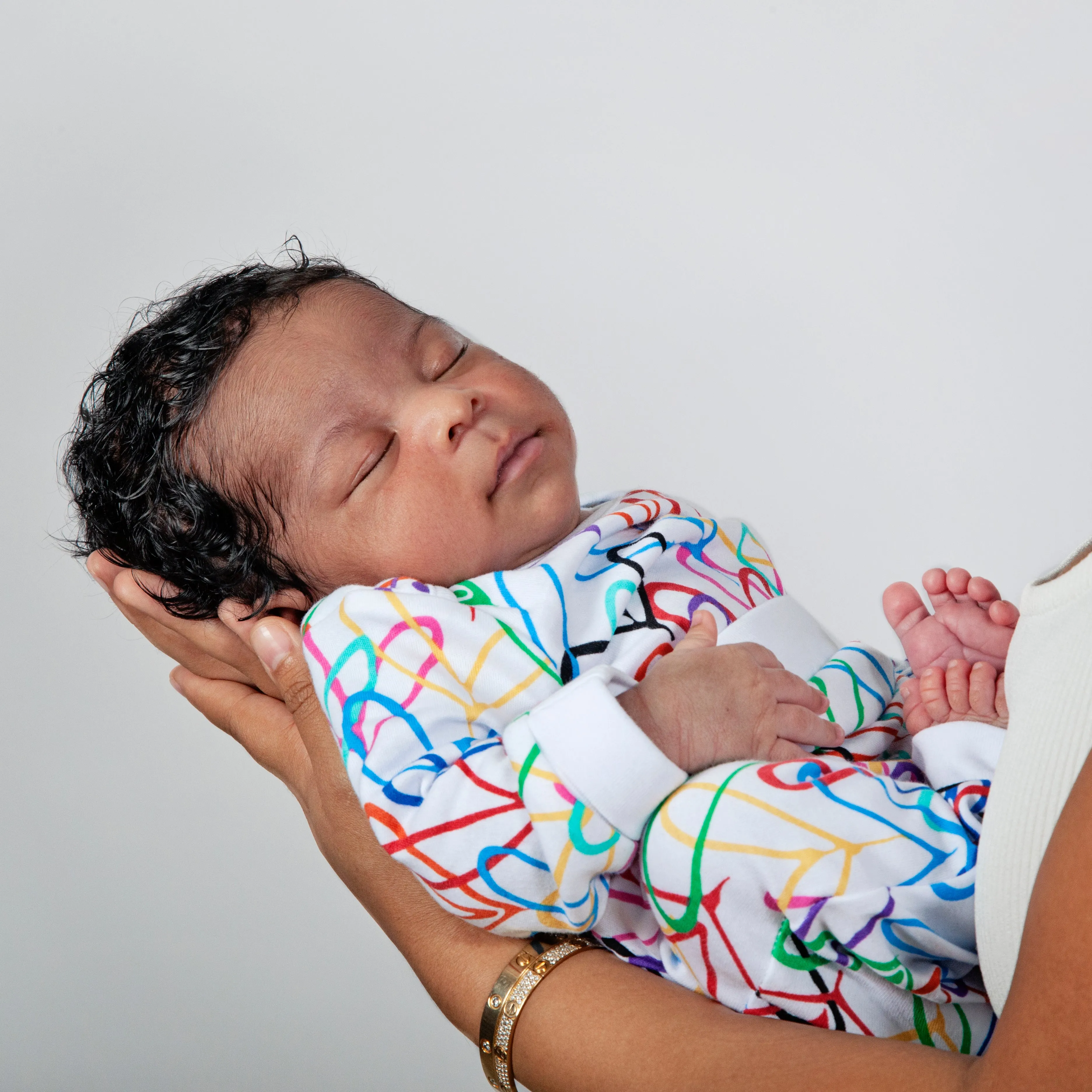 #Lovewall organic baby bodysuit and joggers set - James Goldcrown x From Babies with Love