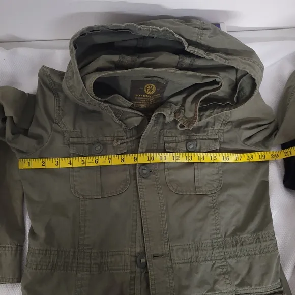 Lucky Brand Clothing cotton utility cargo Long Jacket S/P