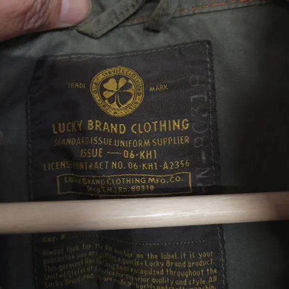 Lucky Brand Clothing cotton utility cargo Long Jacket S/P