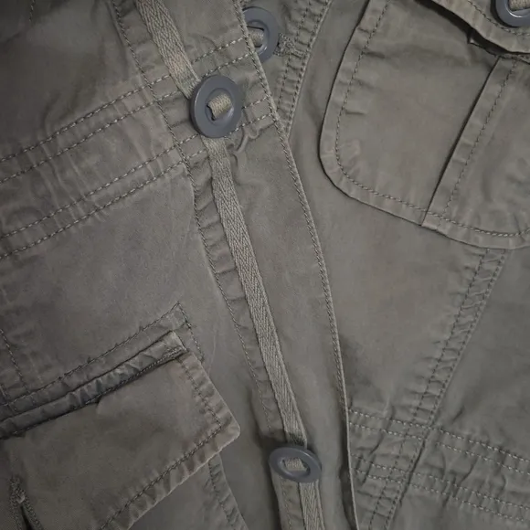 Lucky Brand Clothing cotton utility cargo Long Jacket S/P
