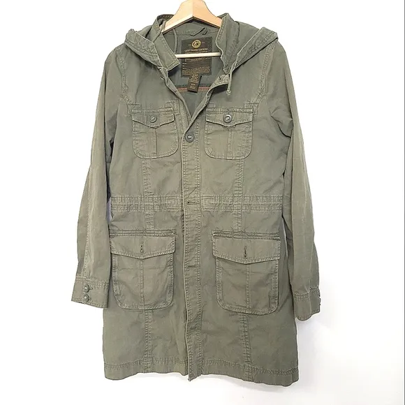 Lucky Brand Clothing cotton utility cargo Long Jacket S/P