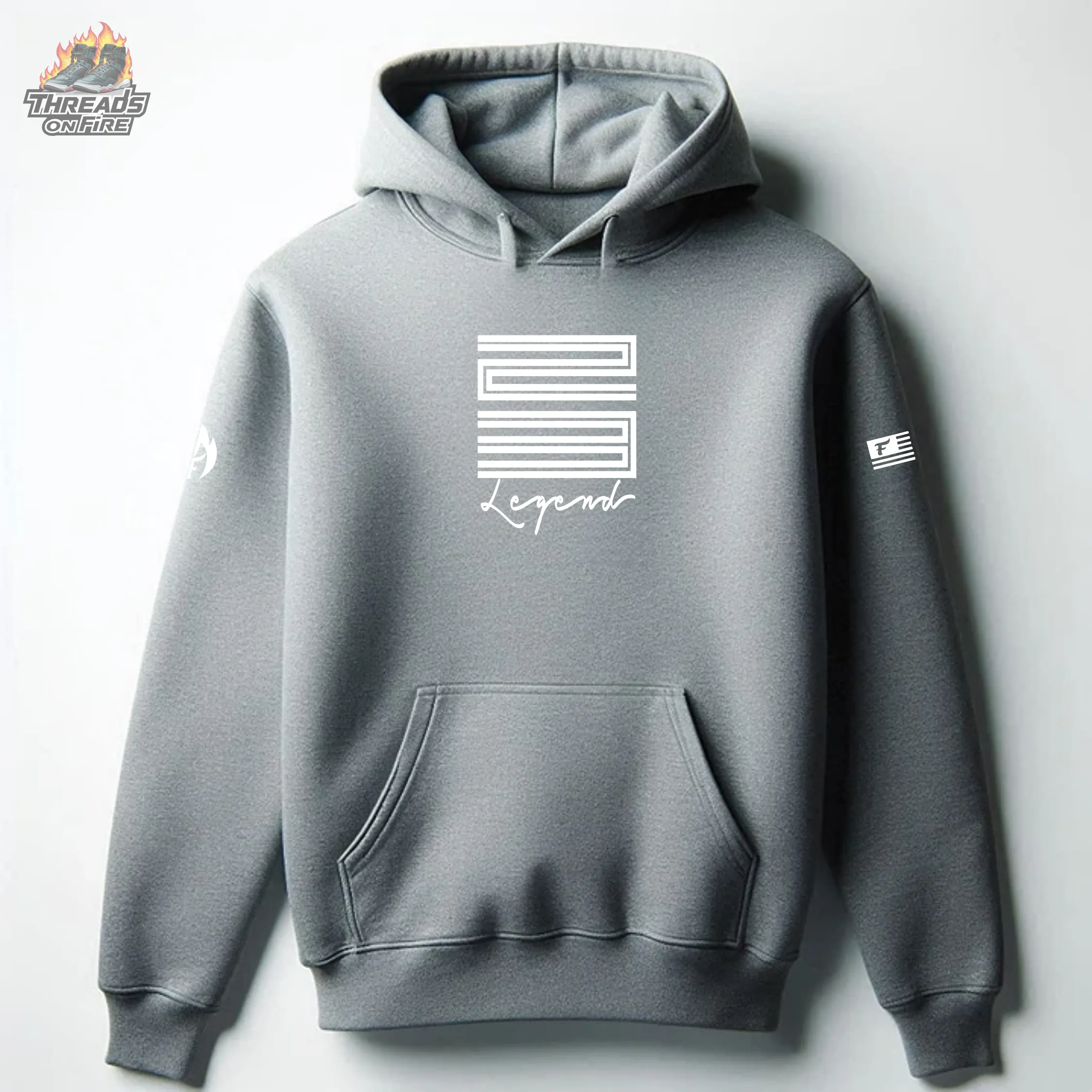 Men's Grey Hoodie Joggers 23 Legend Sweatsuit To Match Air Jordan 11 Cool Grey White