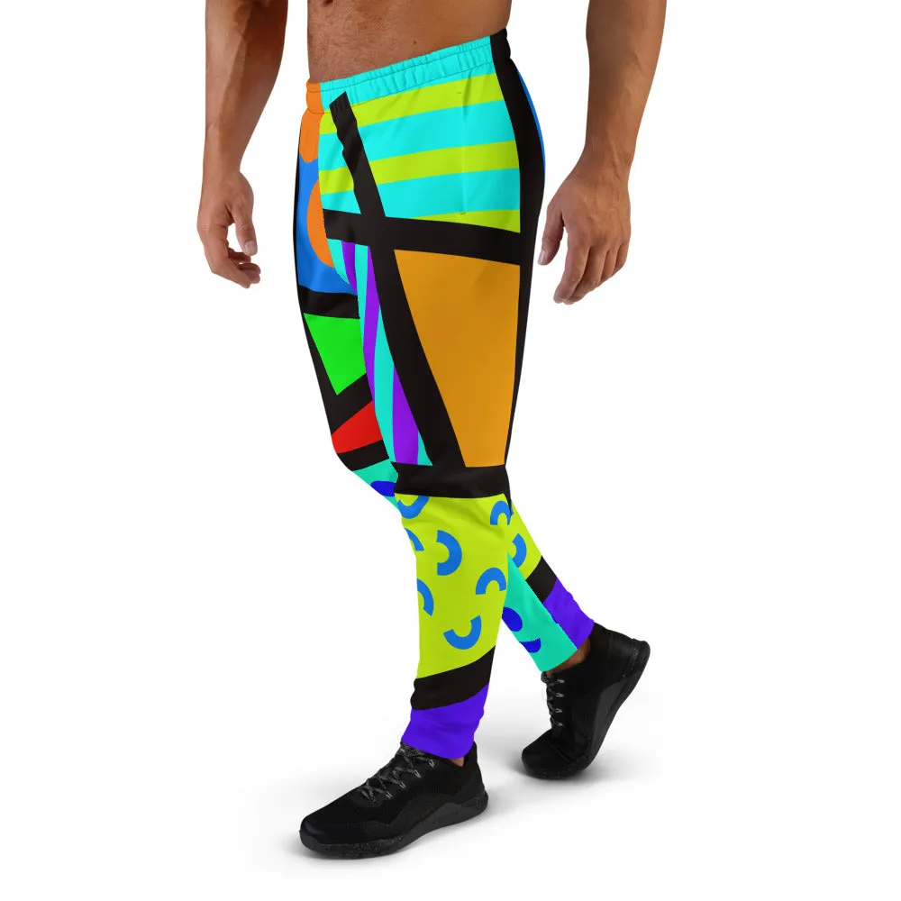 Mens Joggers, Memphis Harajuku Rainbow