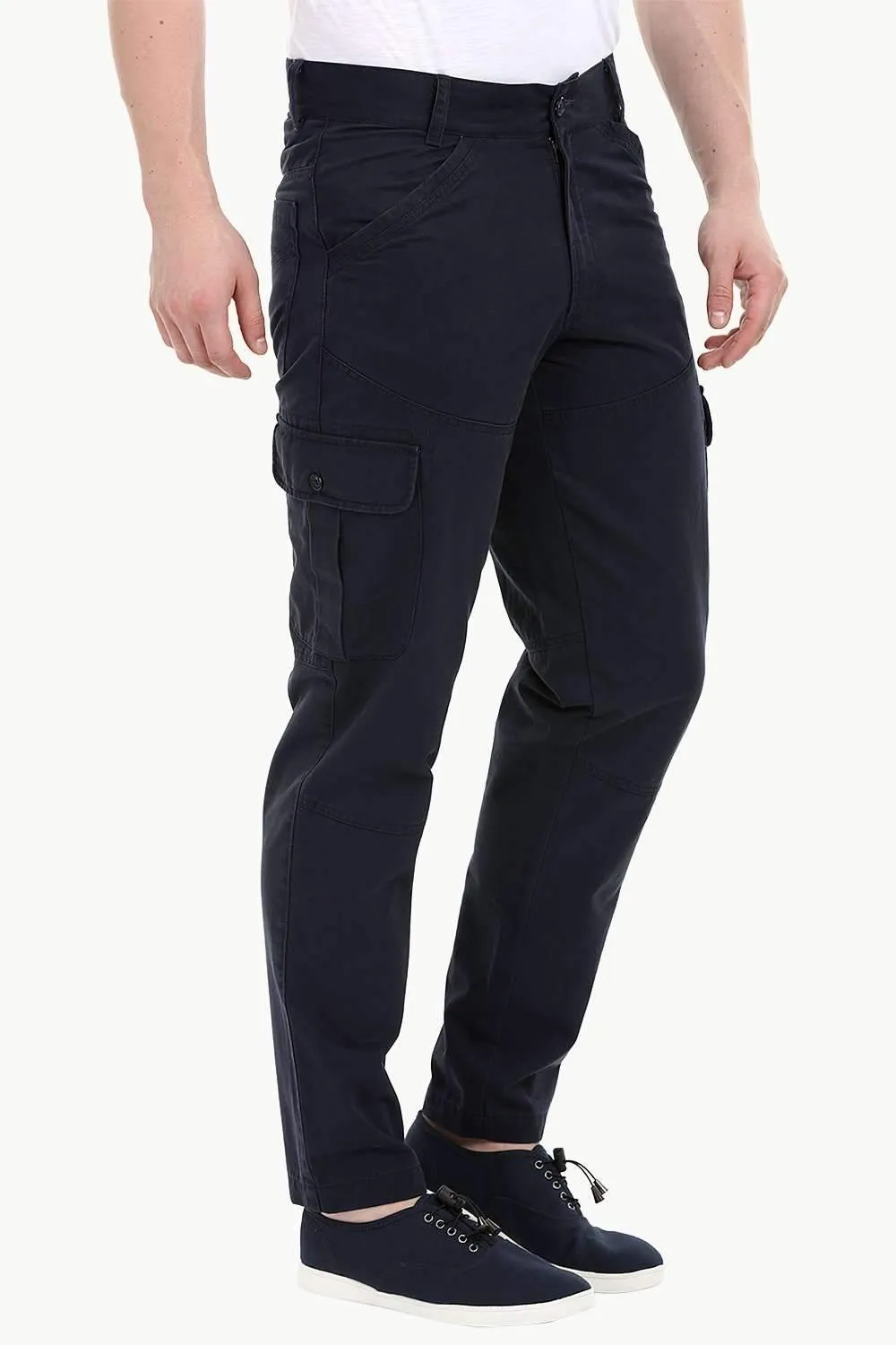 Men's Navy 6 Pocket Twill Cargo Pants