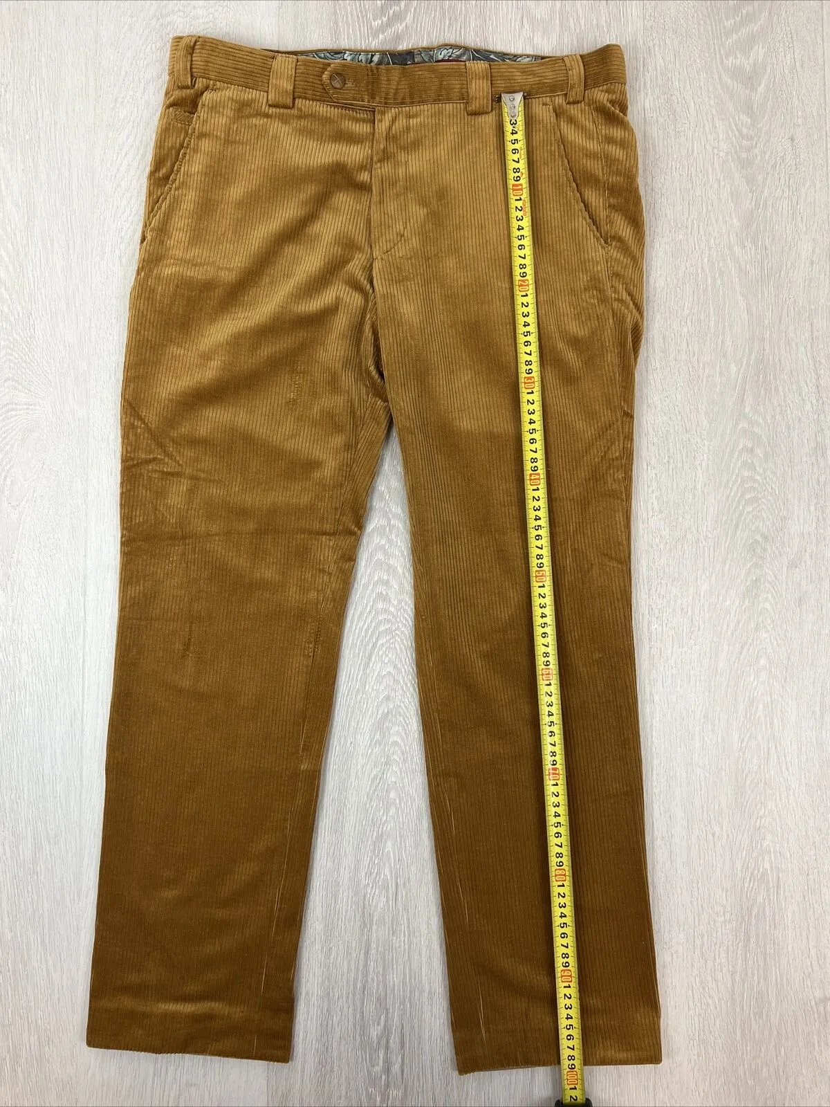 MEYER Mens Mustard Coloured Corduroy Pants Size 36 / 32