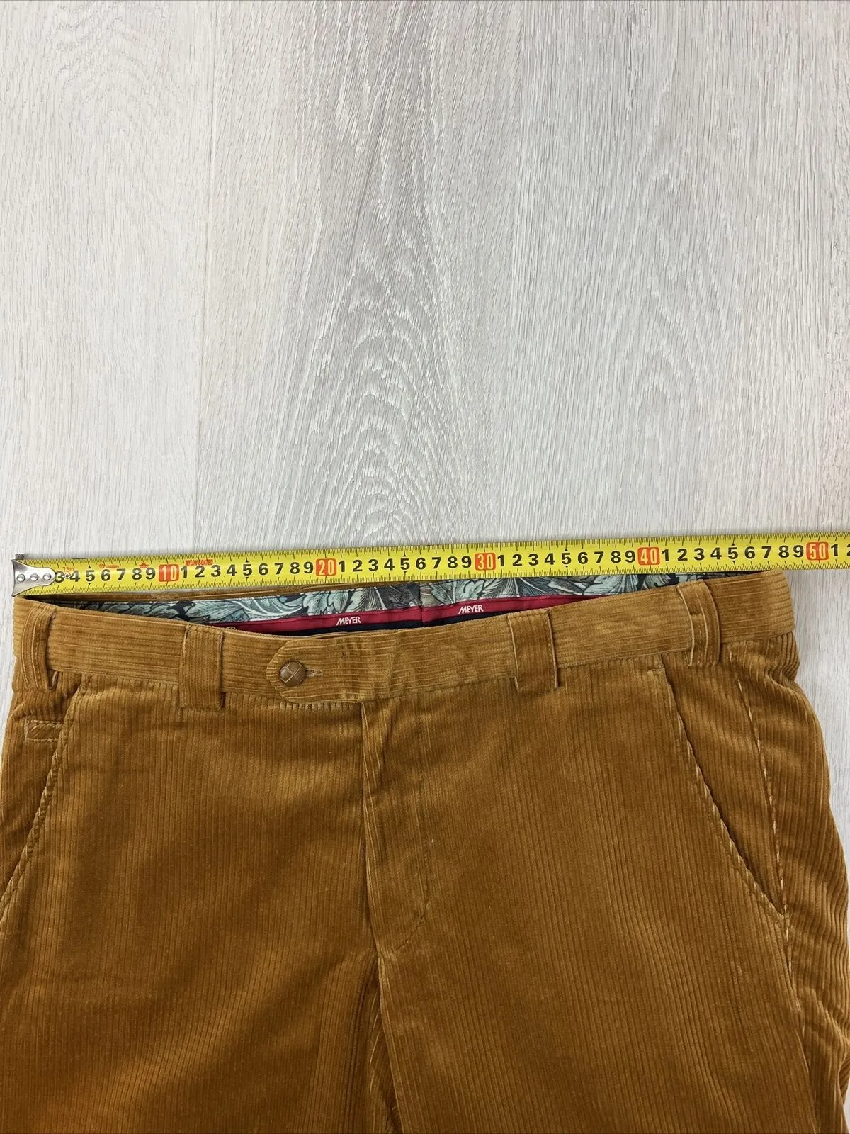 MEYER Mens Mustard Coloured Corduroy Pants Size 36 / 32