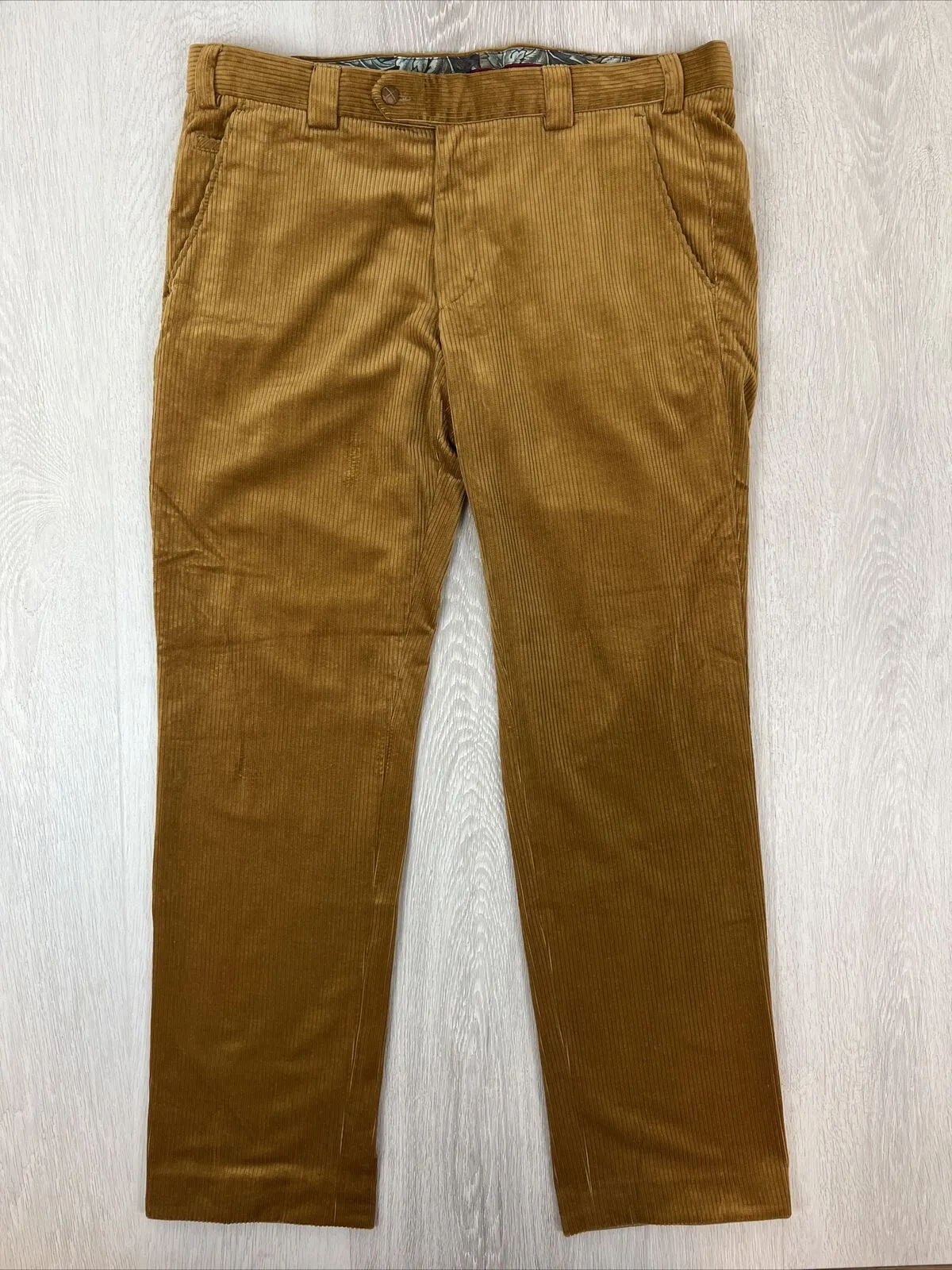 MEYER Mens Mustard Coloured Corduroy Pants Size 36 / 32