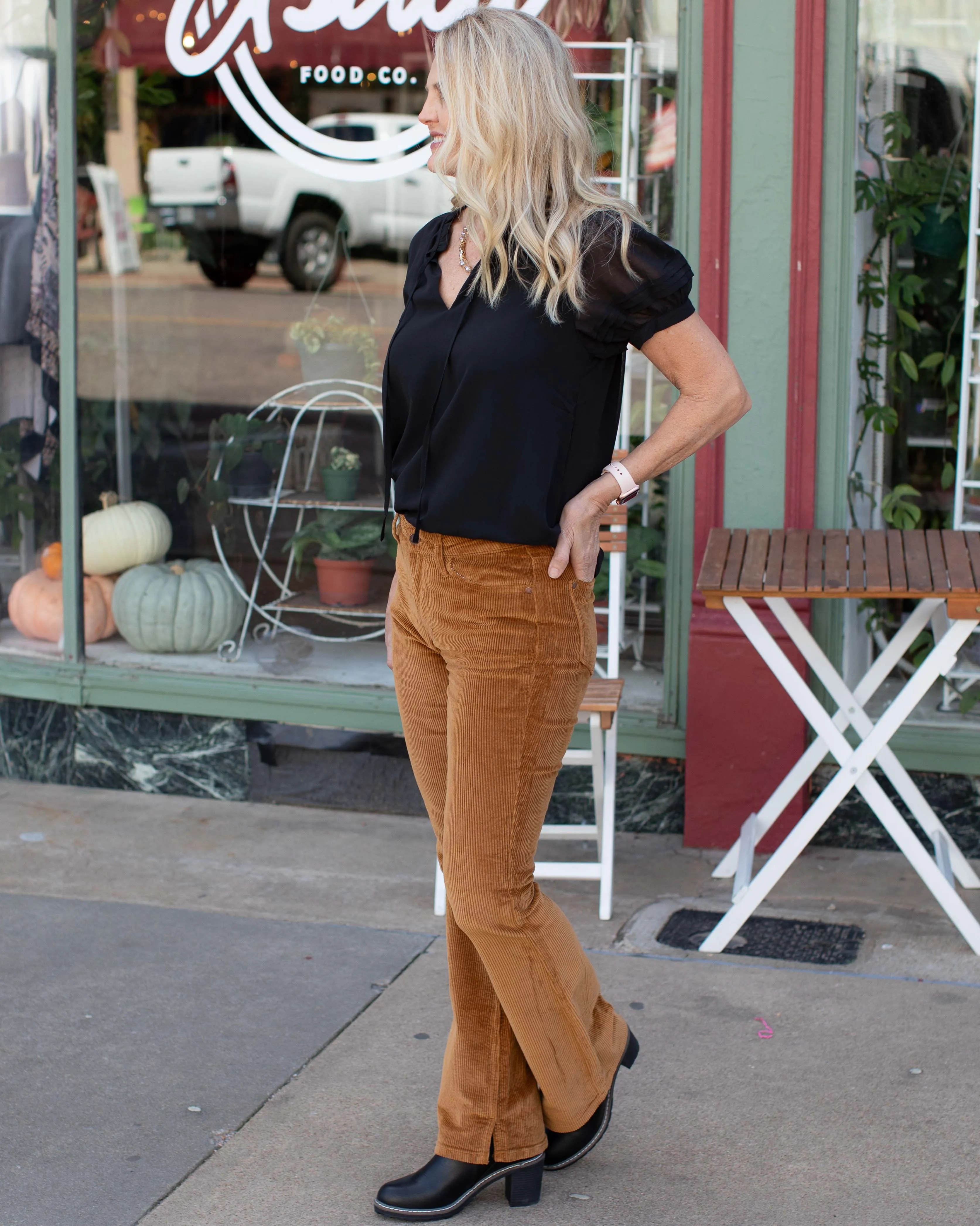 MIDRISE OVERDYED CORDUROY BOOTCUT BY JUDY BLUE - CURVY