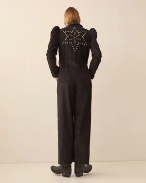 Minnie Onyx Corduroy Jumpsuit