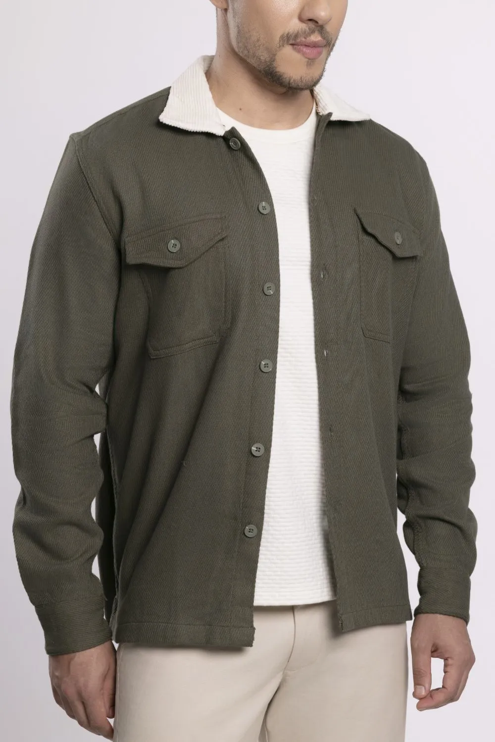 MOC Kemeja Workwear Lengan Panjang Pria Arthuro - Olive