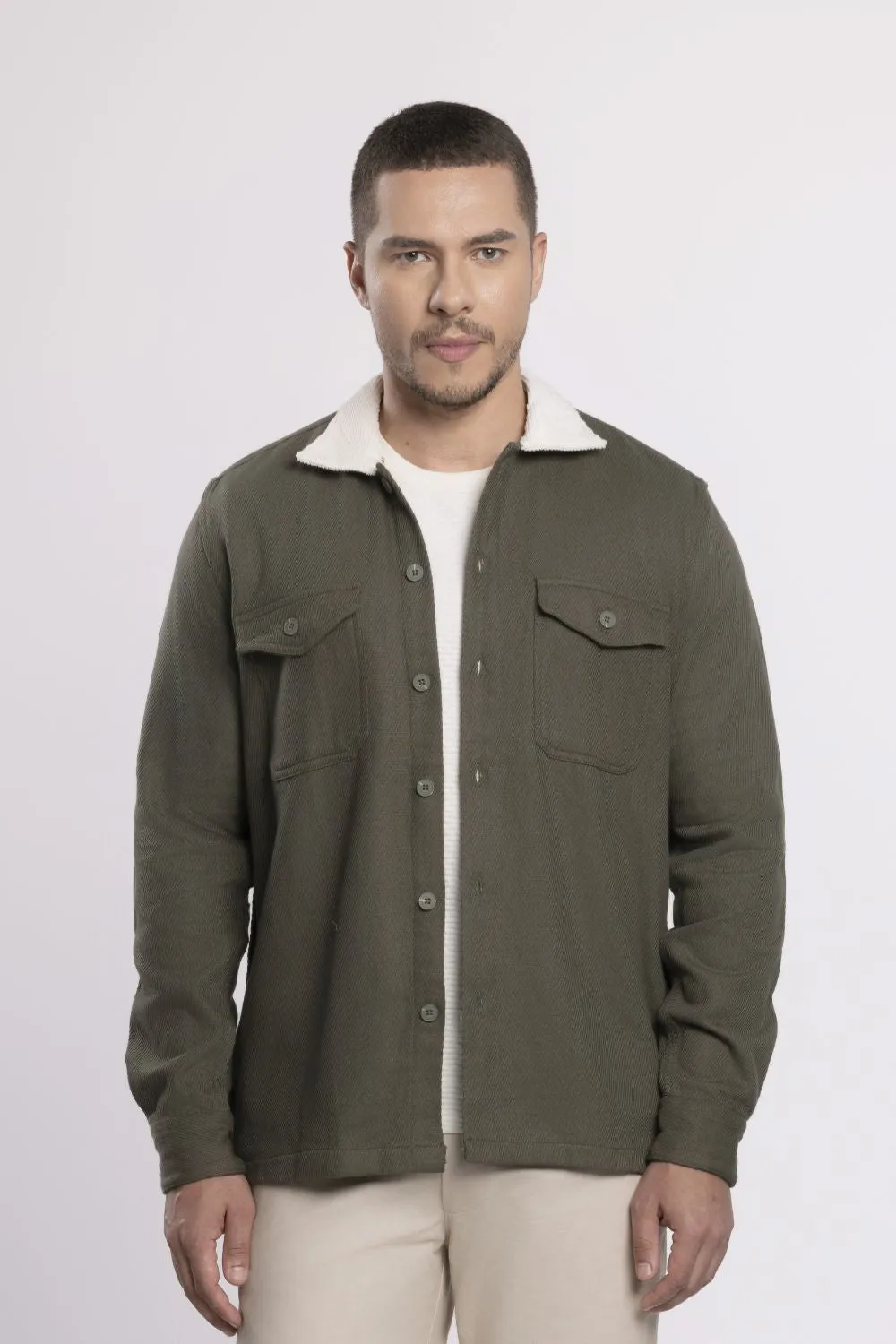 MOC Kemeja Workwear Lengan Panjang Pria Arthuro - Olive