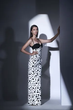 Monochrome Evening Gown