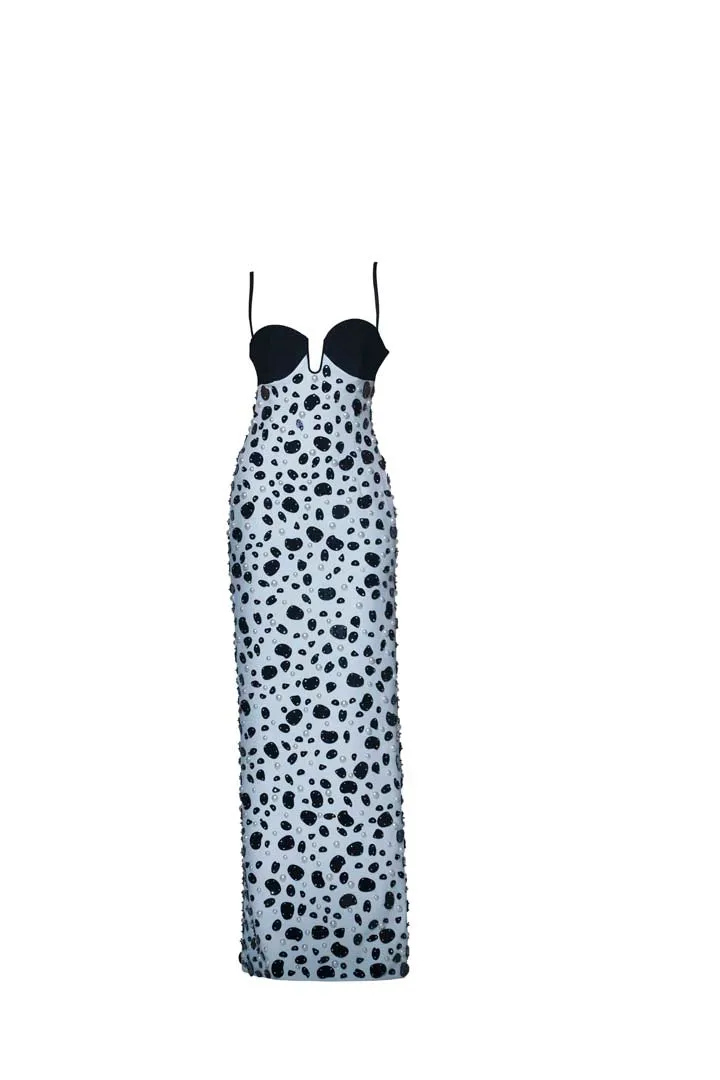 Monochrome Evening Gown